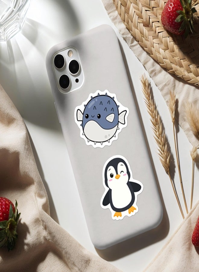 BEATRI Ocean Stickers 50Pcs Sea Creature Under The Sea Animal Vinyl Waterproof Decor & Party Favors for Laptop, Water Bottle, Skateboard & Travel Gear | Non-Repeating Decals, High-Definition Print - Image 5